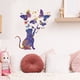 thumbnail image 2 of 1pc Cartoon Wall Decal, Dreamy Starry Sky Cat Butterfly Wall Stickers, Removable PVC Wall Stickers For Kid's Bedroom Living Room Backdrop, Home Decor, 2 of 2