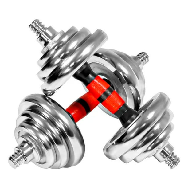 Set Mancuernas Cromo Boomfit Ajustables 30 Kg Maletín Lider