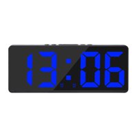 Magideal - Despertador Electrónico, Pantalla Led Usb Con 2 Alarmas Con Atenuador De Repetición Brillo Ajustable Modo De Brillo 5 Para Personas Mayores Oficina En Azul