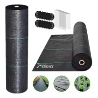 Genérica - Malla Antimaleza 2X10Mts +15Clavo En U +15 Espaciador