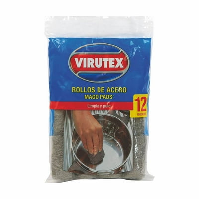 Rollos De Acero Mago Pads 2 Sin Jabón 12 Un Virutex