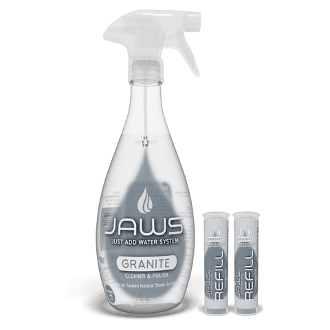 Pack Kit Inicial Limpiador Y Abrillantador Granito Jaws 739 Ml