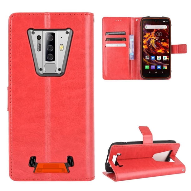 Funda tipo libro para Blackview BV6900, cartera todo‑en‑uno, funda multifuncional con tarjetero y correa de muñeca desmontable
