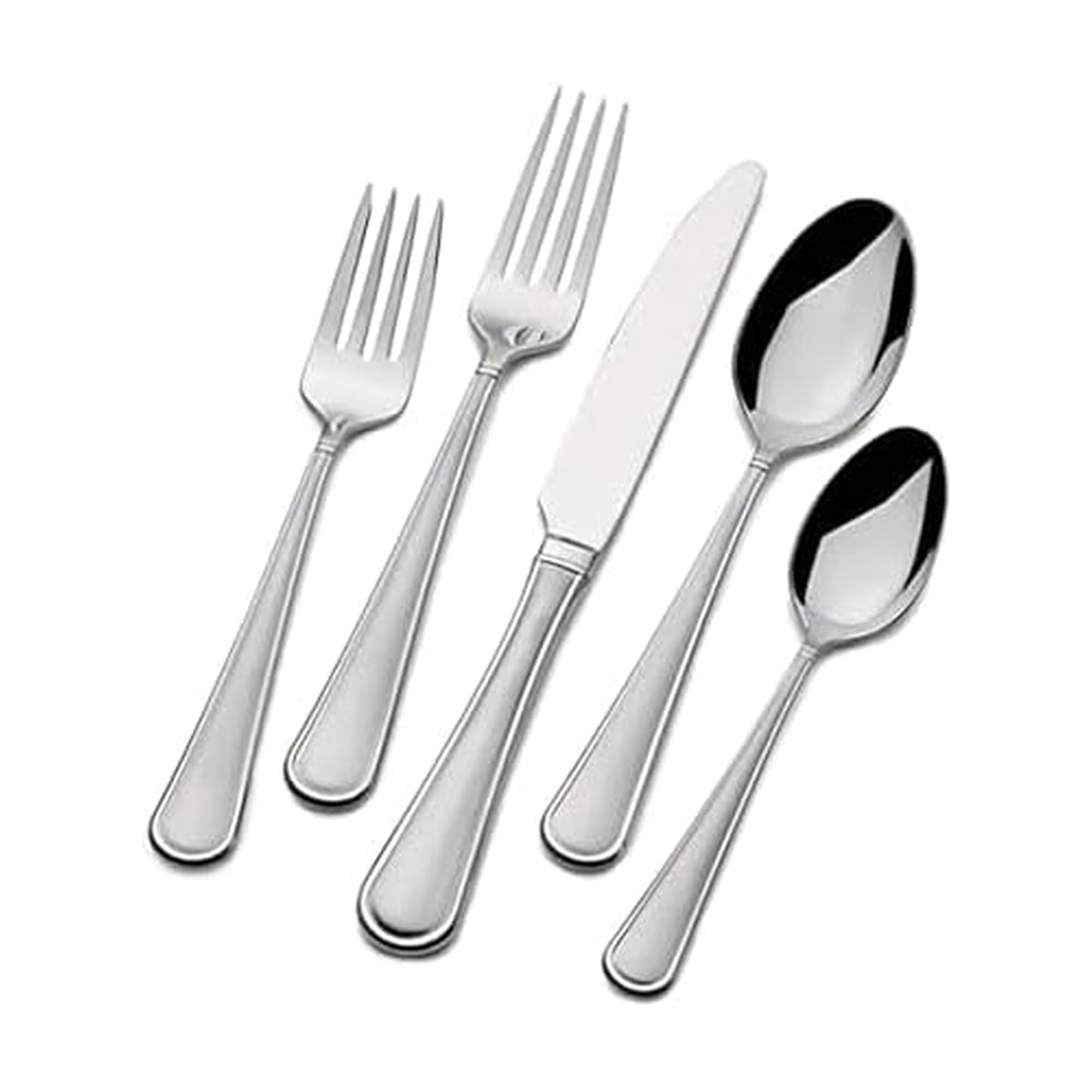 Juego De Cubiertos Mikasa Virtuoso Frost De 65 Piezas De Acero Inoxidable