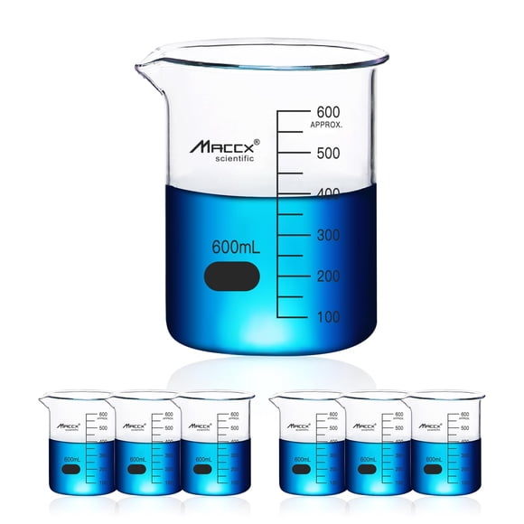 Vaso de vidrio Maccx BKL600-006, 600 ml, borosilicato 3.3, paquete de 6