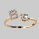 thumbnail image 1 of 26-Letter Gold Rings with Zircon and Rhinestone Adjustable Sturdiness - Perfect Gift for Women, 1 of 5