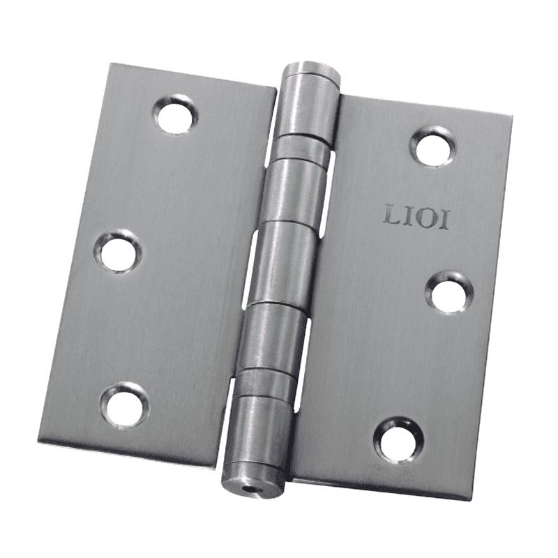 Lioi - Bisagra 3 ½" X 3 ½" De Acero Inoxidable Con Rodamientos (2 Unidades Con Tornillos)