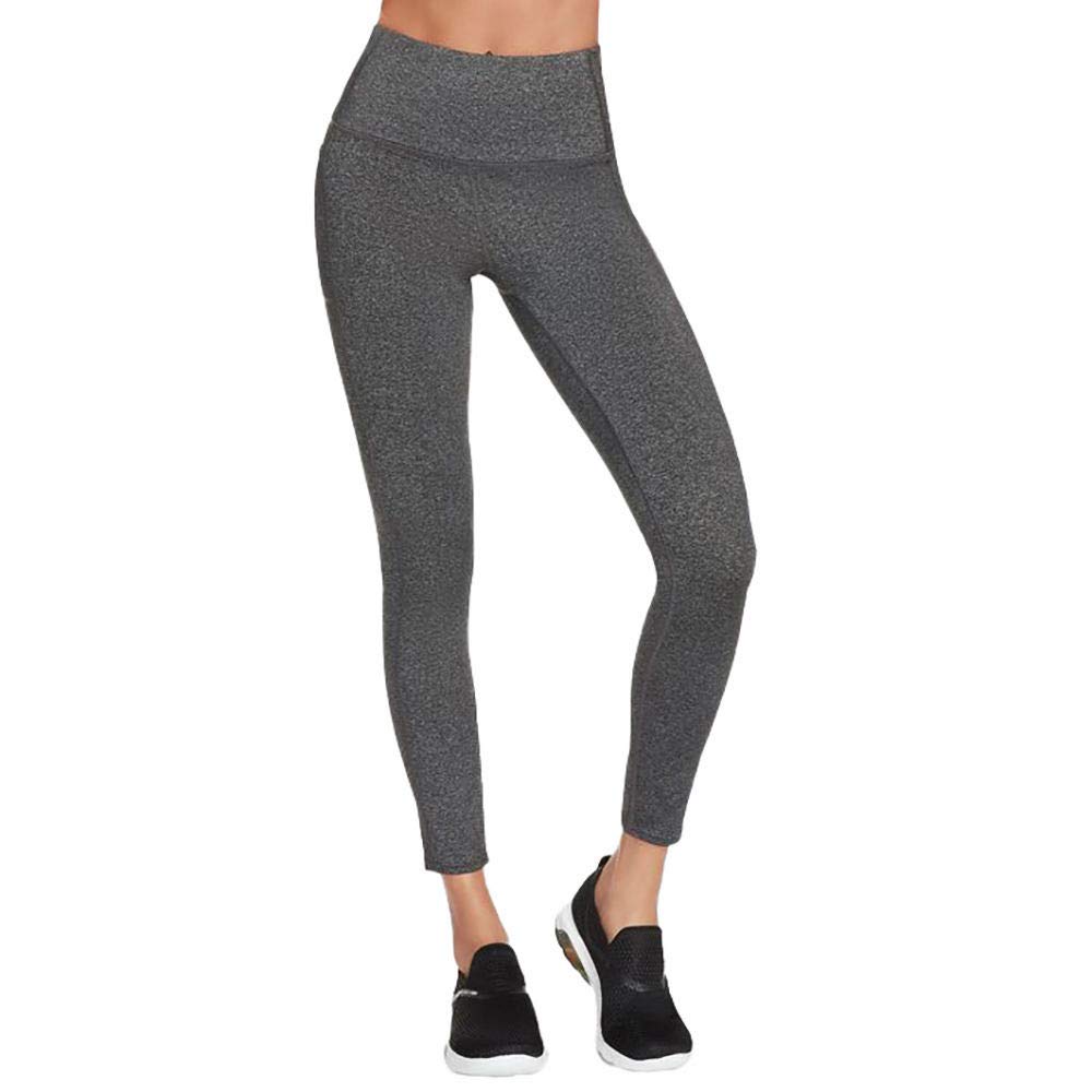 Legging Skechers Go Walk De Cintura Alta Para Mujer, Gris Jaspeado