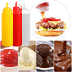 thumbnail image 4 of Juego de 2 dispensadores de alimentos transparentes y duraderos, sin fugas, con tapa para salsas, aceite y condimentos., 4 of 5
