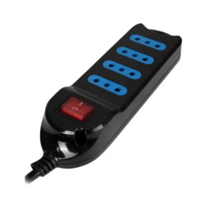 Philco - Alargador Extension 4 Entradas 3Mts Con Switch Negro