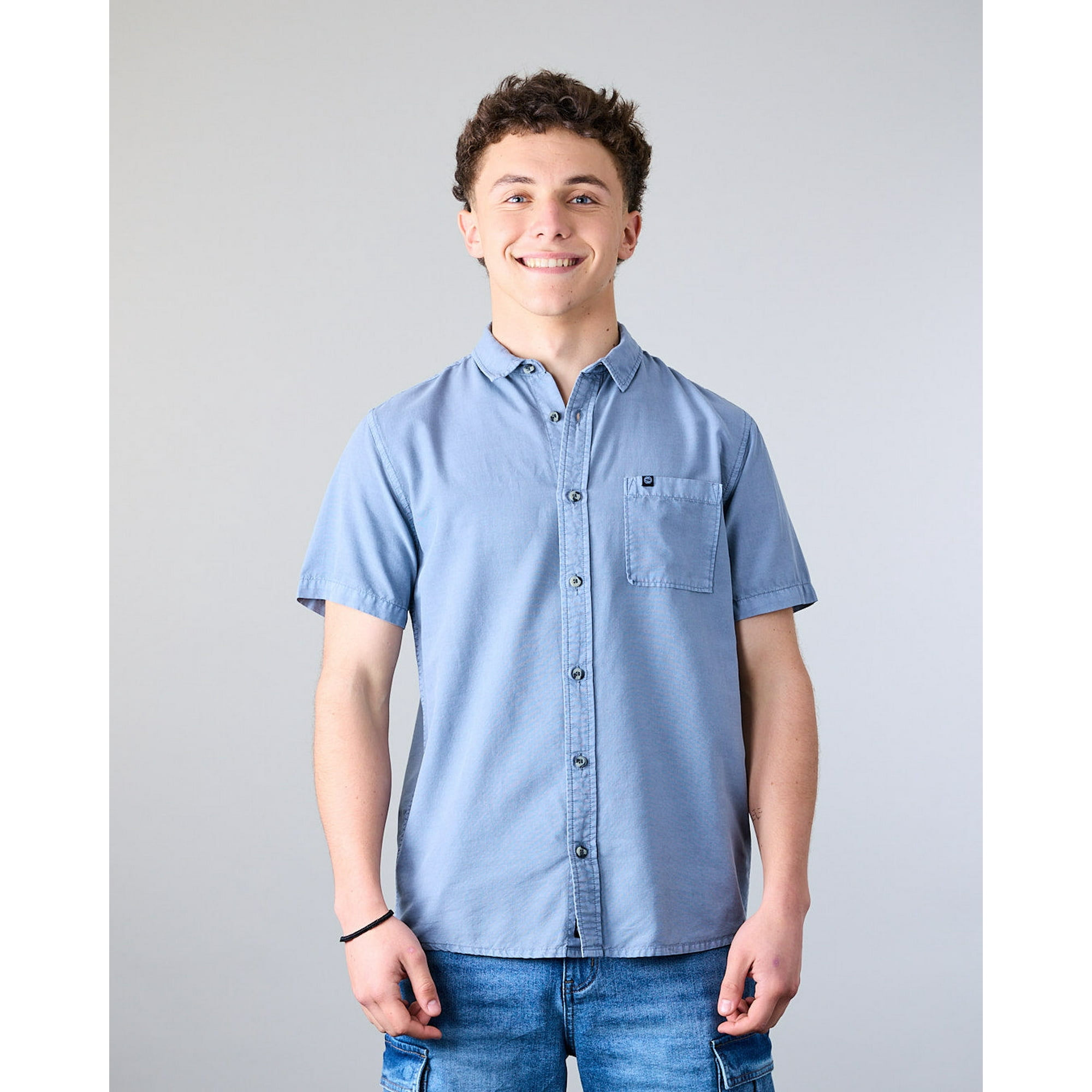 Camisa Manga Corta Hombre Algodón Tencel Xv5381 Polemic