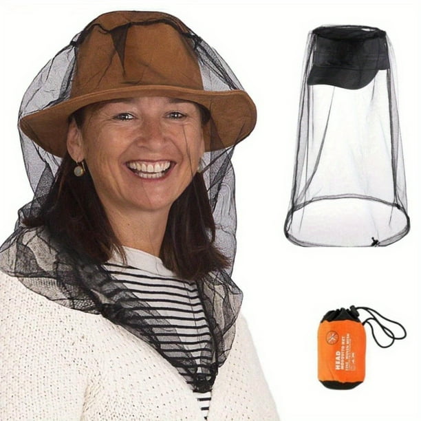 Stay Protected from Mosquitoes and Insects with our Portable Mosquito Head Net - Perfect for Outdoor Activities like Hiking, Camping, Climbing, and Walking!
