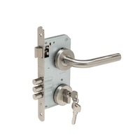 Set De Acceso Cerradura Embutir 201 Odis + Manilla 9380 - Plata