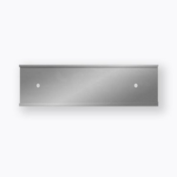 Soportes para placas de identificación NapTags 8x2 de aluminio plateado – paquete de 10