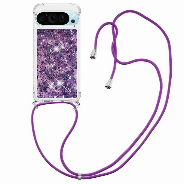 Funda FOXDOCK para Google Pixel 10 con Cuerda Ajustable, Brillo Líquido, Protección Antigolpes y Lente – Ideal para Regalo