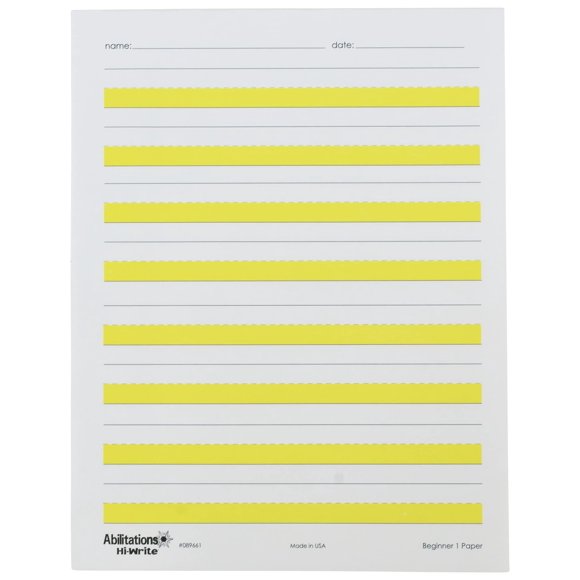 Paper Abilitations Hi-Write para principiantes de nivel 1, 100 hojas