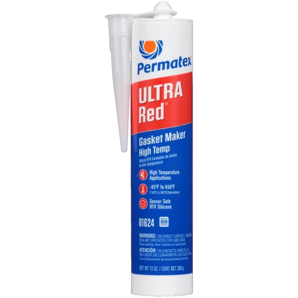 Sellador Permatex 81624, ultra rojo, alta temperatura, 368 ml