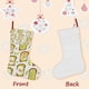 thumbnail image 3 of Pan Tostado Tema: Calcetines de Navidad, fino lino blanco para colgar en escaleras y chimenea, decoración navideña para el hogar, regalo de Navidad. 45cm × 32cm, 3 of 5