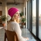 thumbnail image 3 of INSPIRE CHIC Gorro de Invierno a Prueba de Viento para Mujeres, Gorro de Dormir Sólido para Quimioterapia Postparto Talla Única Rojo Rosado, 3 of 5