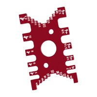 Ioensy - Calibrador De Cola De Milano Con Espiga, Multiusos, 9,5 X 5,9 Cm, Sistema Métrico E Imperial, Color Rojo