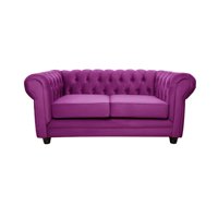 Barra Design - Sofá Chesterfield 2C Felpa Morado