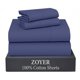 thumbnail image 1 of Sábanas ZOYER California King de Algodón Percal Azul, 1 of 6