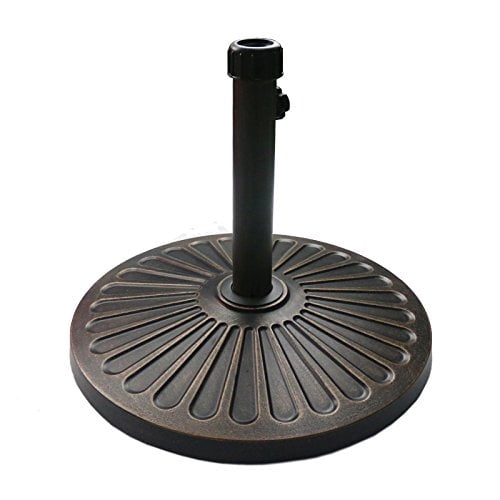 Base de paraguas Sunnyglade, resistente, 13,7 kg y 30,2 libras, bronce