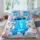thumbnail image 2 of Stitch Bedding Duvet Cover Anime Bedding Sets 3D Printed Lightweight 3 Pieces Comforter Cover Sets, 2 of 5
