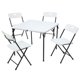 thumbnail image 1 of Juego de Terraza Plegable 4 Sillas Blanco 86.4x86.4x71.2 Cm, 1 of 7