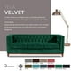 thumbnail image 5 of Sofa Ancona 2c Tela Velvet Negro, 5 of 6
