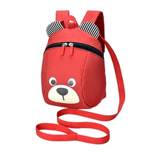 Magideal - Mini Mochila De Dibujos Animados Mochila Para Niños, Correa Para Caminar, Correas Para Mochila Para Niños, Arnés De Mochila Antipérdida, Mochila De Rojo