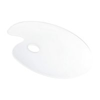 Ioensy - Bandeja De Paleta De Maquillaje Acrílica De Mano Para Mezclar Pigmento De Base De Lápiz Labial 15Cm