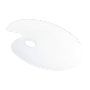 Ioensy - Bandeja De Paleta De Maquillaje Acrílica De Mano Para Mezclar Pigmento De Base De Lápiz Labial 15Cm