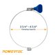 thumbnail image 2 of Abrazadera de manguera POWERTEC 70226-P2 de acero inoxidable de 4 cm, paquete de 10, 2 of 7
