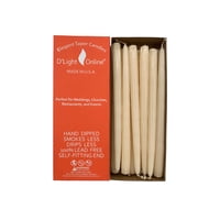 Juego De 12 Ceras De Parafina Taper Candles D'Light Online, Color Marfil, 30 Cm
