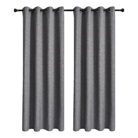 Cortinas Belug Bumbu Liso Hogar 2 Panos 140X220 Cm Gris