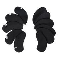Ioensy - Protector De Cabeza De Hierro De Golf De 11 Piezas, Cubiertas De Cabeza De Palos De Golf Numeradas En Negro