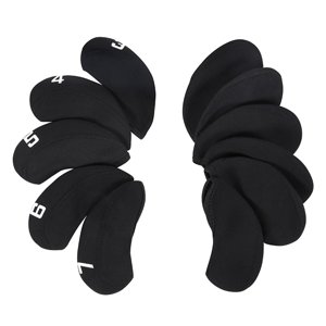 Ioensy - Protector De Cabeza De Hierro De Golf De 11 Piezas, Cubiertas De Cabeza De Palos De Golf Numeradas En Negro