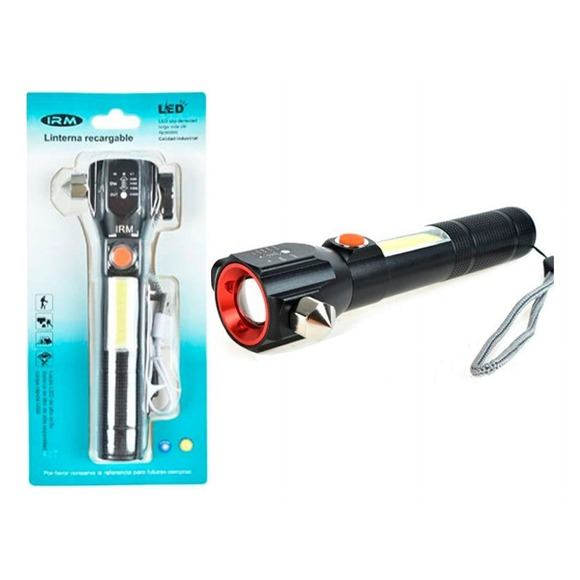 Disparo - Linterna De Mano Recargable Usb Para Camping Emergencias