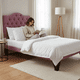 thumbnail image 4 of Cama 1,5 Plazas Ovalado, Incluye Base Y Respaldo Rosa Lino, 4 of 4