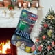 thumbnail image 1 of Plankton La Película Tema: Calcetines de Navidad, fino lino blanco para colgar en escaleras y chimenea, decoración navideña para el hogar, regalo de Navidad. 45cm × 32cm, 1 of 5