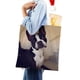 thumbnail image 4 of Boston Terrier Bolso de tela con estampado de lienzo para mujer, bolsa de compras reutilizable y estética, con cremallera interior, regalo para mujer,40*40cm., 4 of 6