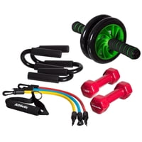 Athletic - Rueda Abdominal / Mancuerna / Apoya Flexiones/Elastico Resistencia
