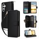 thumbnail image 4 of Funda Cartera con Cremallera y Correa para Samsung Galaxy S25 FE Soporte y Tarjetero Negro, 4 of 5