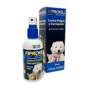 Drag Pharma - Antiparasitario Fiprokill Spray Para Perros Y Gatos 50 Ml
