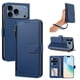 thumbnail image 1 of Funda con Billetera para [iPhone 18 Pro] con Bolsillo Zipper y Tarjetero Azul, 1 of 6