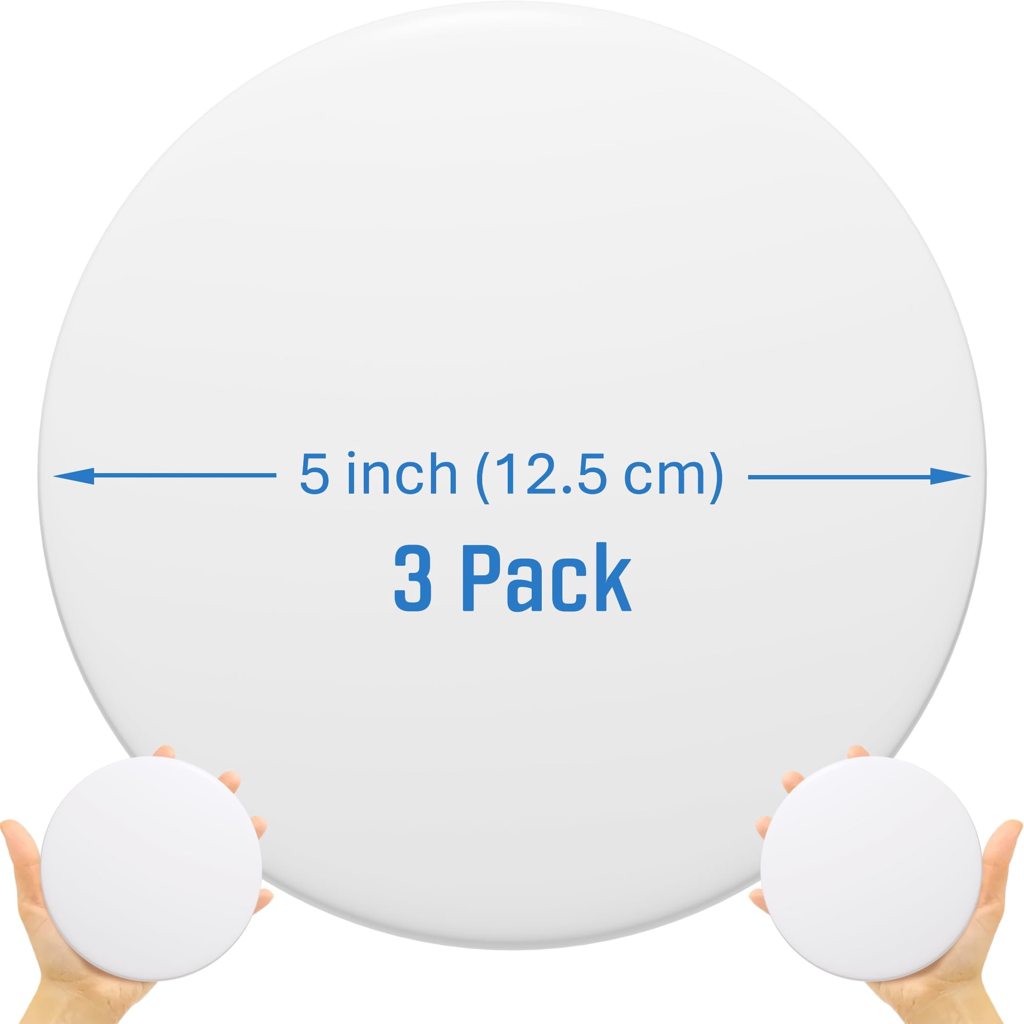 Tope Para Puerta Strongest Home 12,5 Cm Blanco, Paquete De 3