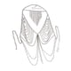 thumbnail image 2 of Sujetador de cadena de cuerpo de múltiples capas Bikini Crossover Arnés collar con borla, 2 of 5