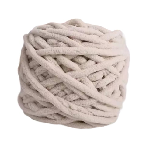 Magideal - Hilo De Chenilla Grueso, Hilo De Poliéster, Decoración Del Hogar, Suave, Lavable, Hecho A Mano, Para Hacer Sombreros, Tejer A Crochet, Camas Para Masc Caqui