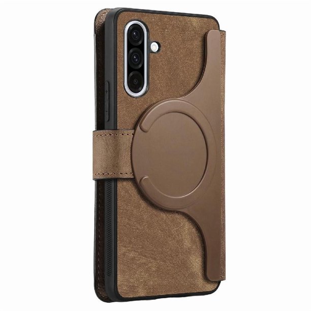 Funda Billetera Magnética para Samsung Galaxy A26 Soporte Tarjetas Desmontable Marrón